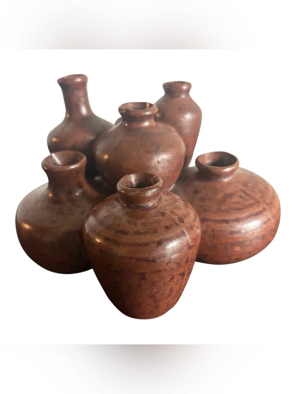 Vintage MCM Pottery Cutting Vase Cluster